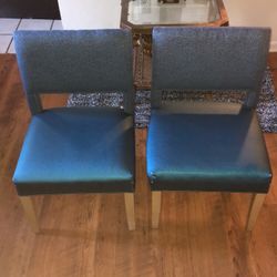 2 Ocean Blue Chairs 