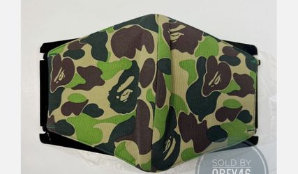 A Bathing Ape Bape 1st Camo Face Mask Green  OSFM Brand New Authentic