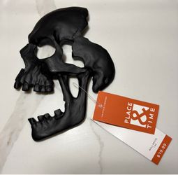 New Place & Time (2 available) black Halloween gothic goth skull wall art decoration
