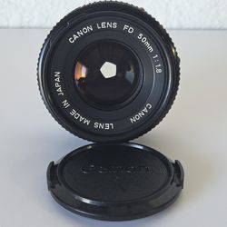 Canon Lens FD 50mm 1:1.8 Camera Lens Made in Japan