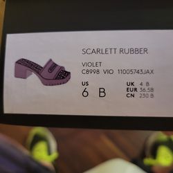 Coach Scarlett Rubber Sandles -Violet
