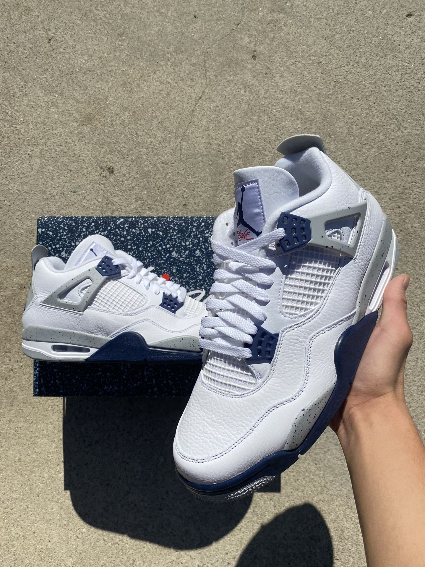 Jordan 4 Midnight Navy Sz 6Y, 11, 11.5, 12
