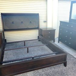 Brown Bedroom Furniture Queen Dresser Set 