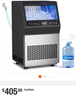15.7 in. 110 LBS/24H Stainless Steel Commercial Ice Maker- Undercounter Freestanding, Self- Cleaning,