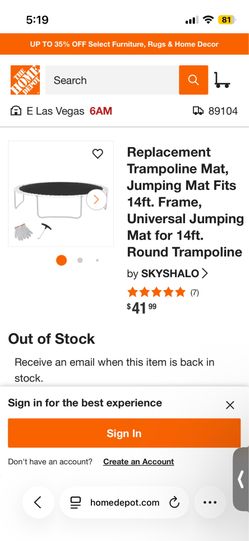 Replacement trampoline mat 14 ft