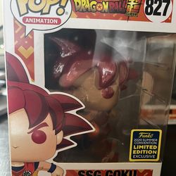 Funko Pop #827 SSG Goku 2020 Summer Convention Limited Edition – Dragon Ball Super – Mint