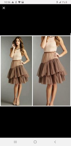 BCBG Maxaria Runway Truffle Skirt XS NWT