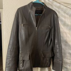 Eddie Bauer lambskin nappa leather jacket women’s, made in GERMANY 