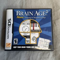 Like New*👉🏻Nintendo DS Game Brain Age 2 Works Tested (Silver Lake)