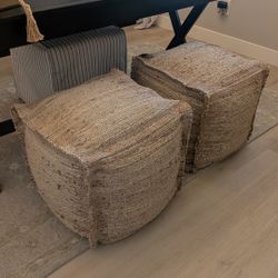 NWT Large Ottoman Poufs 
