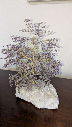 Amethyst Tree of Life with Quartz base