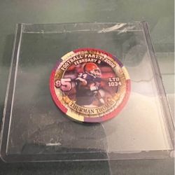 Thurman Thomas Football Party February 5 2006 Four Queens Hotel & Casino Poker Chip 