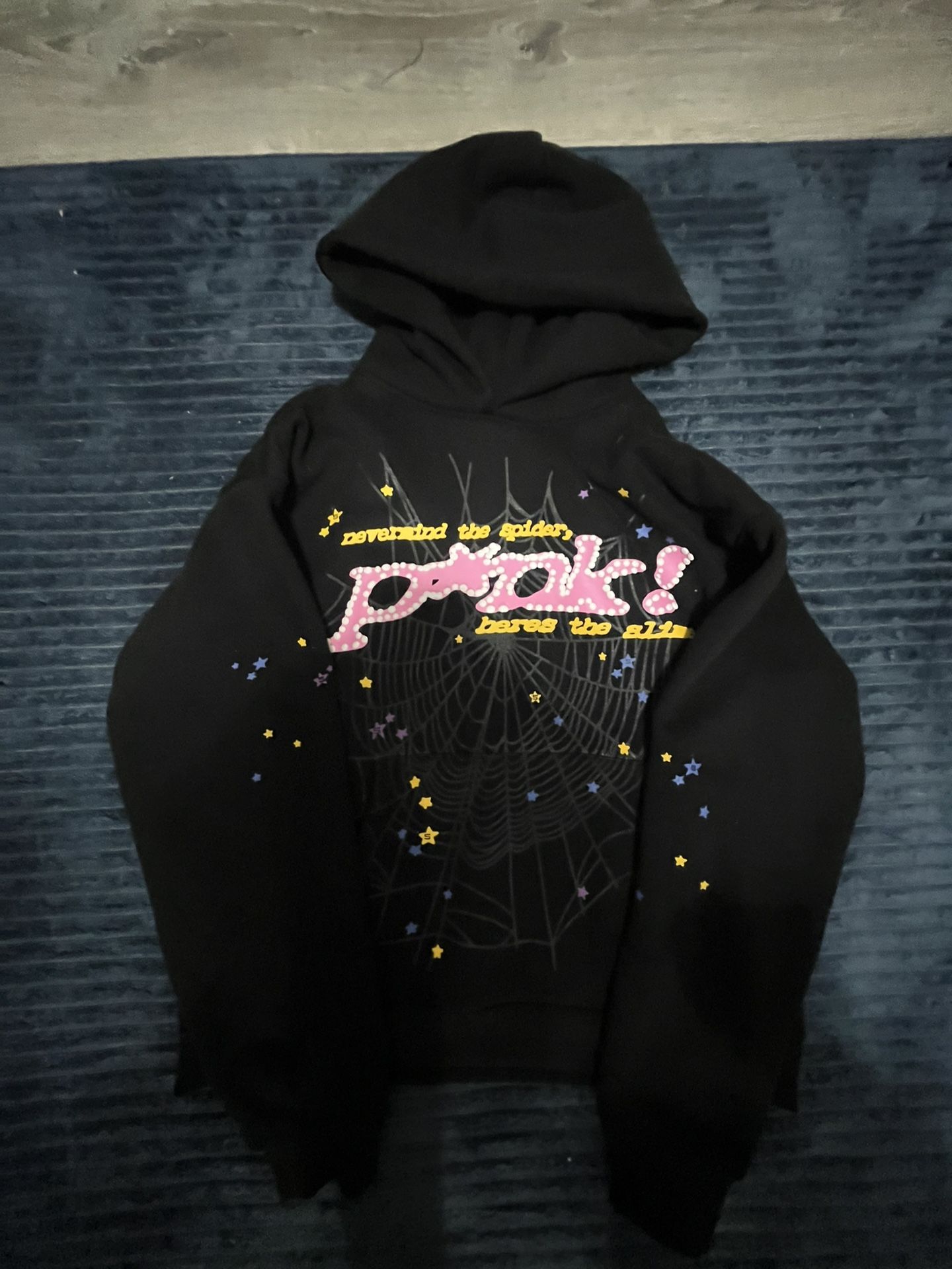 Sp5der Pink Black Spider Hoodie