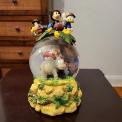 Walt Disney Mickey & Co. On Safari Musical Snow Globe "The Lion Sleeps Tonight"