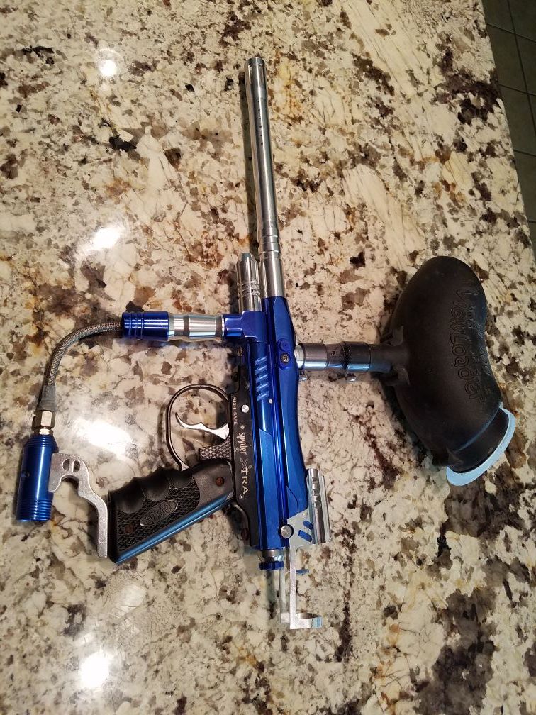 Blue spyder xtra paintball gun