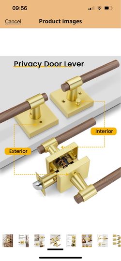 Goldenwarm 5 Pack Interior Privacy Door Handles