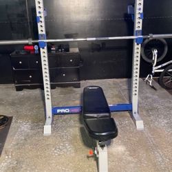 Gym Equipment , weight stand ,weights ,bench, Olympic bar