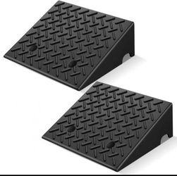 KROAK Rubber Car Curb Ramps,6" Rise Height Heavy-Duty 8818lbs Capacity Threshold Ramps，Portable Driveway Ramps for Cars Wheelchairs Scooter Lawn Mower