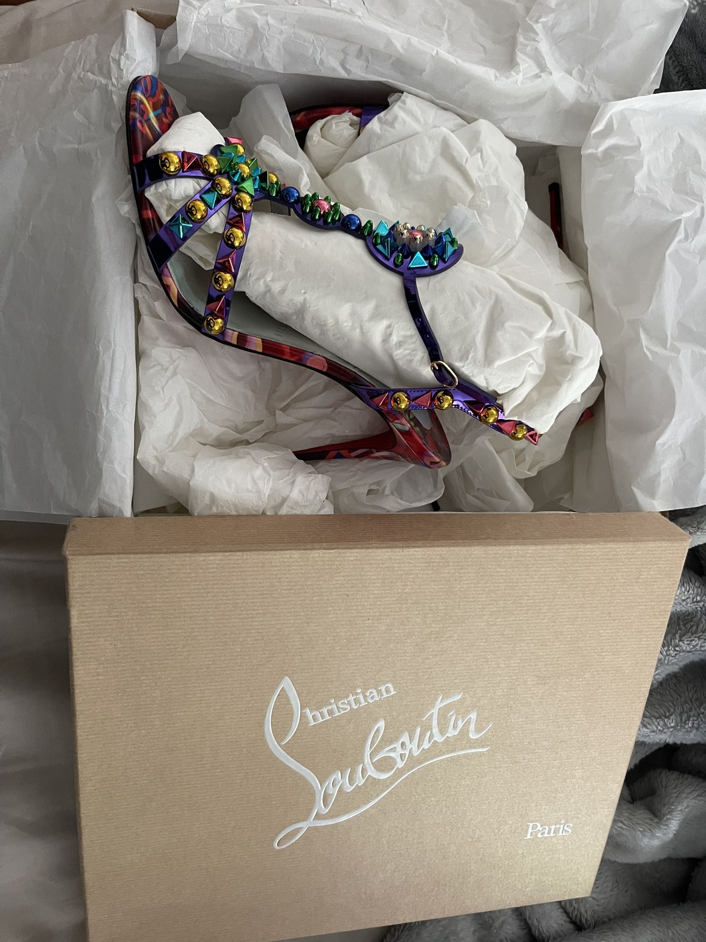 Christian Louboutin Goldora Multicolored Sandals 40