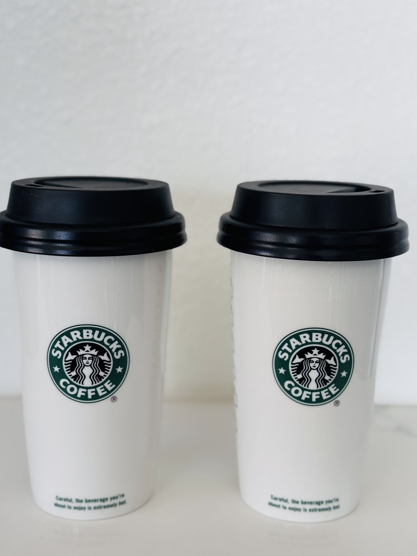 Starbucks 12 oz Ceramic Double Wall Tumblers Set - New