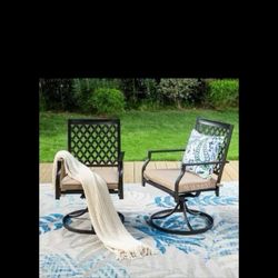 Patio Swivel Chairs Set Of 2 