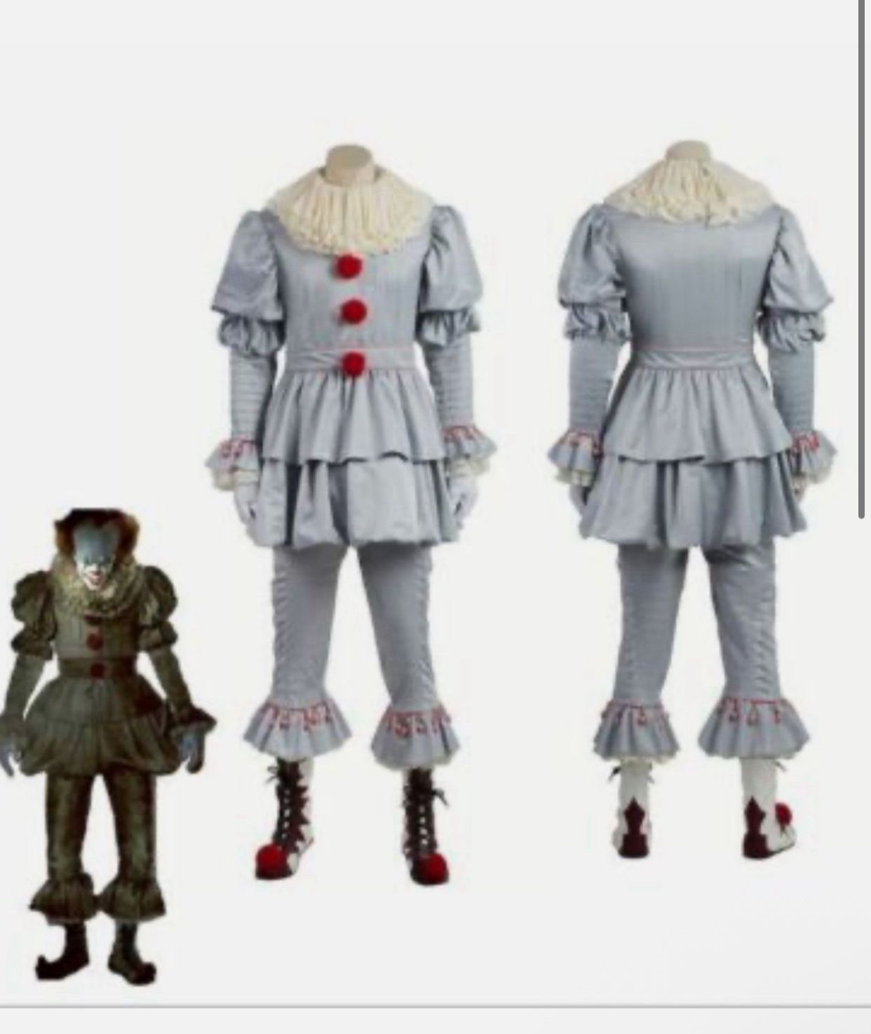 Brand New 2017 pennywise Costume 2XL Adult With Shoes!