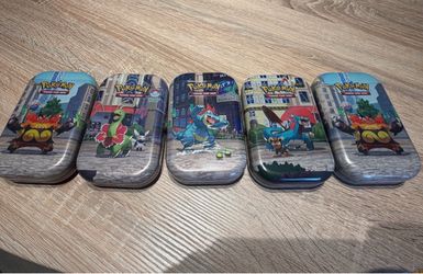 Pokemon luminose city tins lot of 5