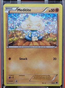 Meditite - 9/12 Holo Promo McDonald's Promos 2015 009/012, Damaged