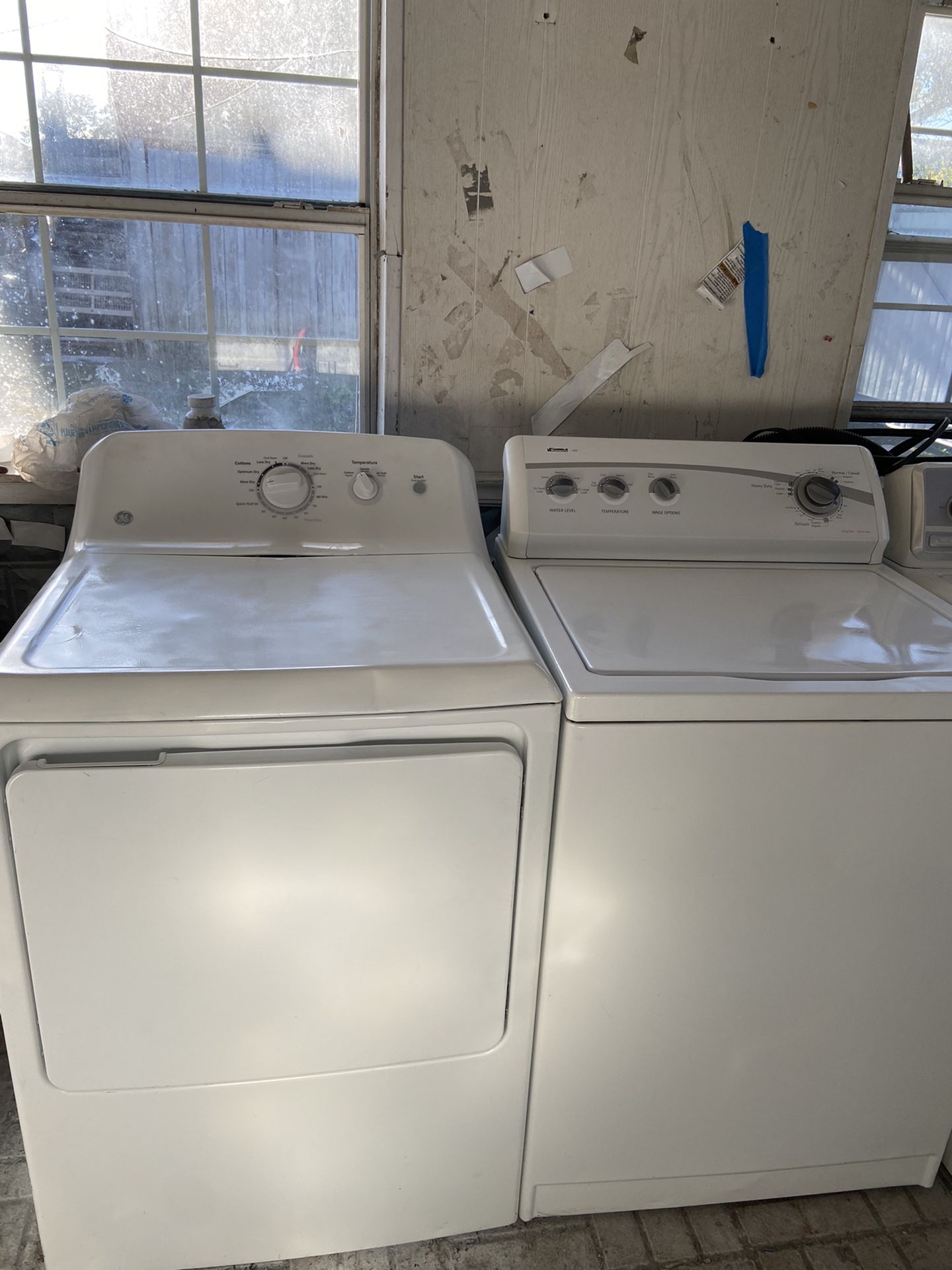 ILL RUN BOTH FOR YOU!! EXCELLANT RUNNING KENMORE SUPER LOAD WASHER & G.E.  ELECTRIC DRYER! NO ISSUES WITH EITHER. IM IN MARRERO.