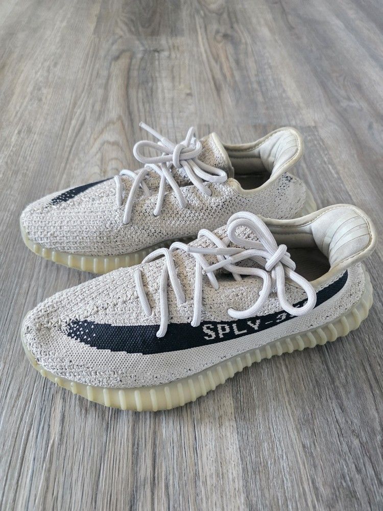 Adidas Yeezy Boost 350 V2 Low Slate Men's Cream/Black Sneakers Size 9