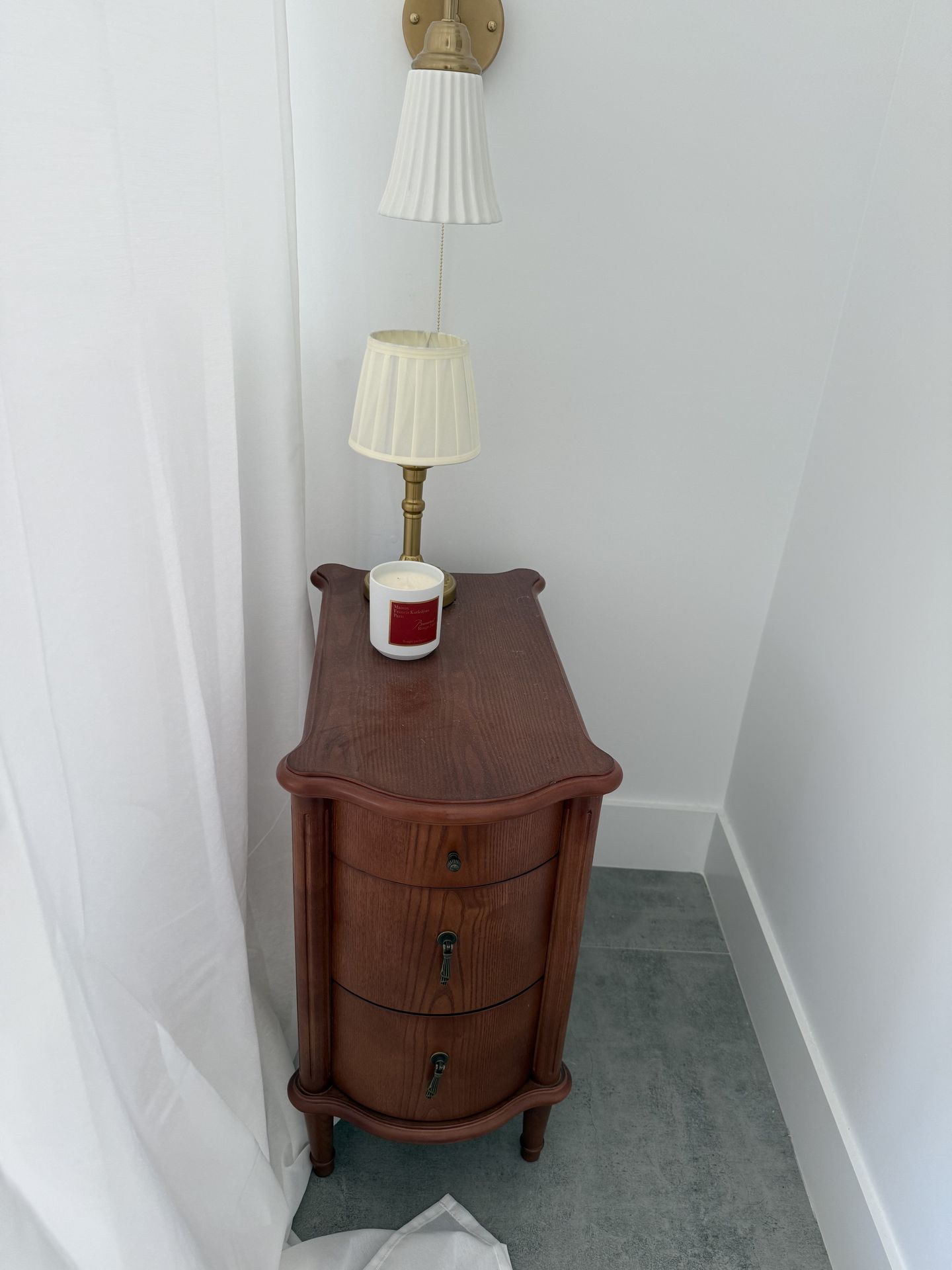 Bedside table and lamp set