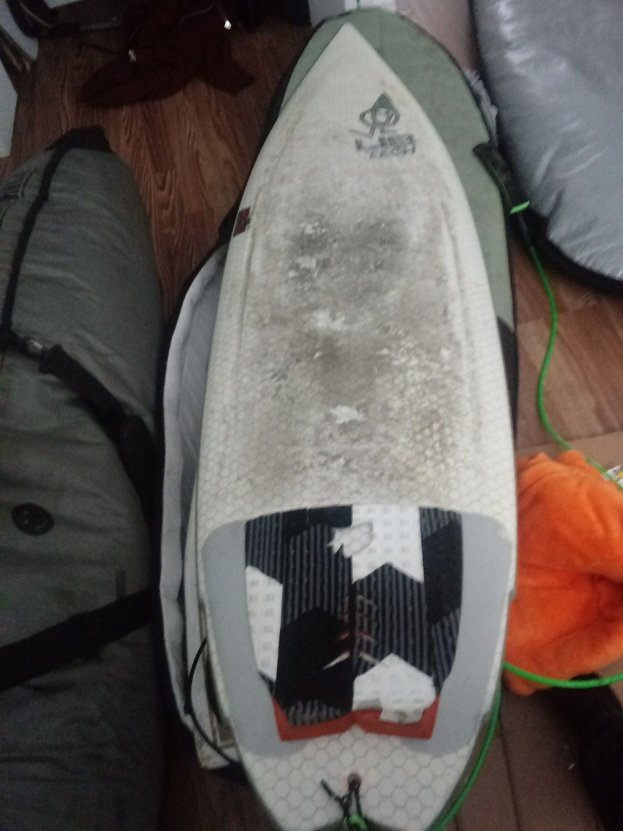 Used 6'2" libtec ringer surfboard and two board bags