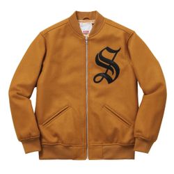 Supreme Zip up Old English Varsity Jacket