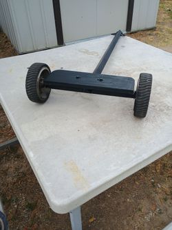 Homemade lawnmower sulky
