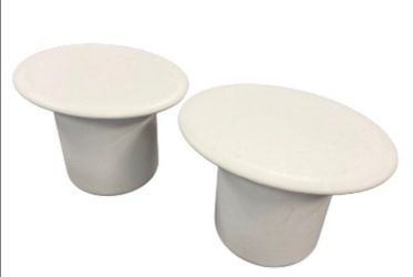 White Oval Side Tabels