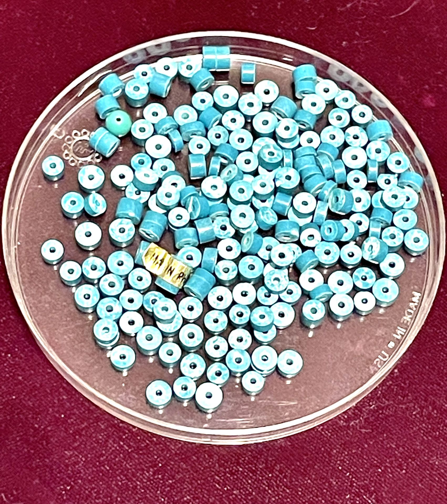 Lot Of 190 Turquoise Heishi Beads