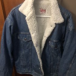 Vintage Levi’s Made In USA 80’sTruckers Sherpa Lined Jacket Size L