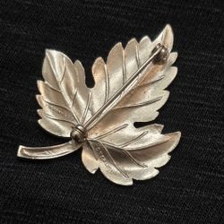 Tiffany and Co Sterling Silver Leaf pin. Tiffany & Company Brooch 925