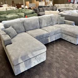 New Double Chaise Sectional Sofa 