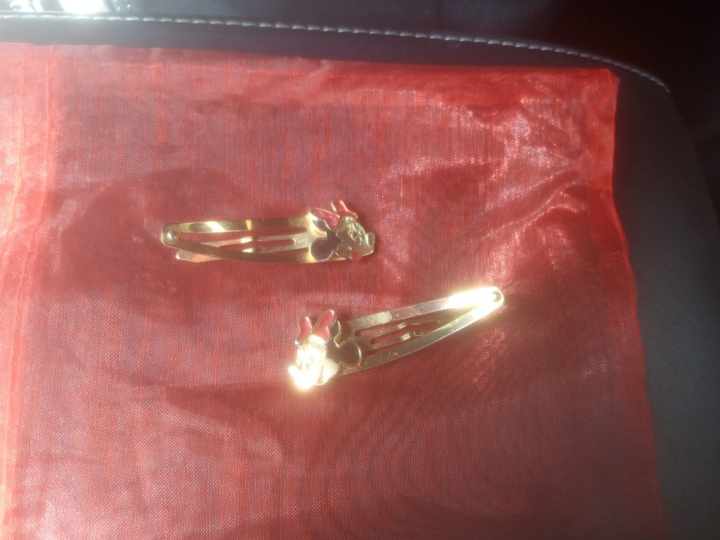 Mickey Mouse (Girlfriends) Hair Gold Clips