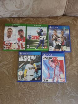 Xbox one and ps4 games