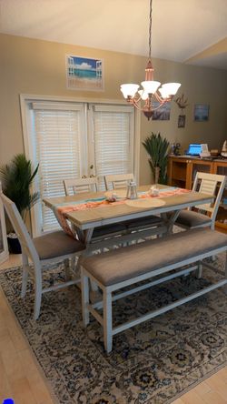 DINING ROOM TABLE w/BENCH