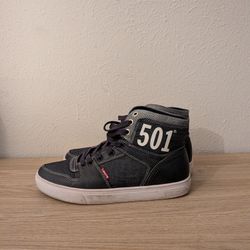 Levi's Mason High Top 501 Men's Size 9.5 Blue Denim Canvas Lifestyle Shoes