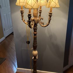 Vintage French-Style Floor Lamp – 5- Light Candelabra Design