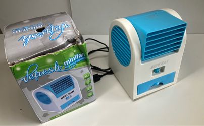 4½" Tall Refresh Minifan USB Cord/Battery Operated Air Fan