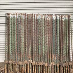 59 Fence T-posts. 108 Fence Clips. 30 Fence Toppers