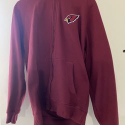 Arizona Cardinals Men's Antigua Burgundy Hooded Zip Outerwear. Size Medium