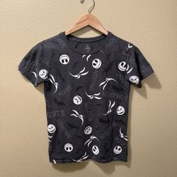 Girl’s Large 10/12 Disney Nightmare Before Christmas Grey Jack Zero Shirt