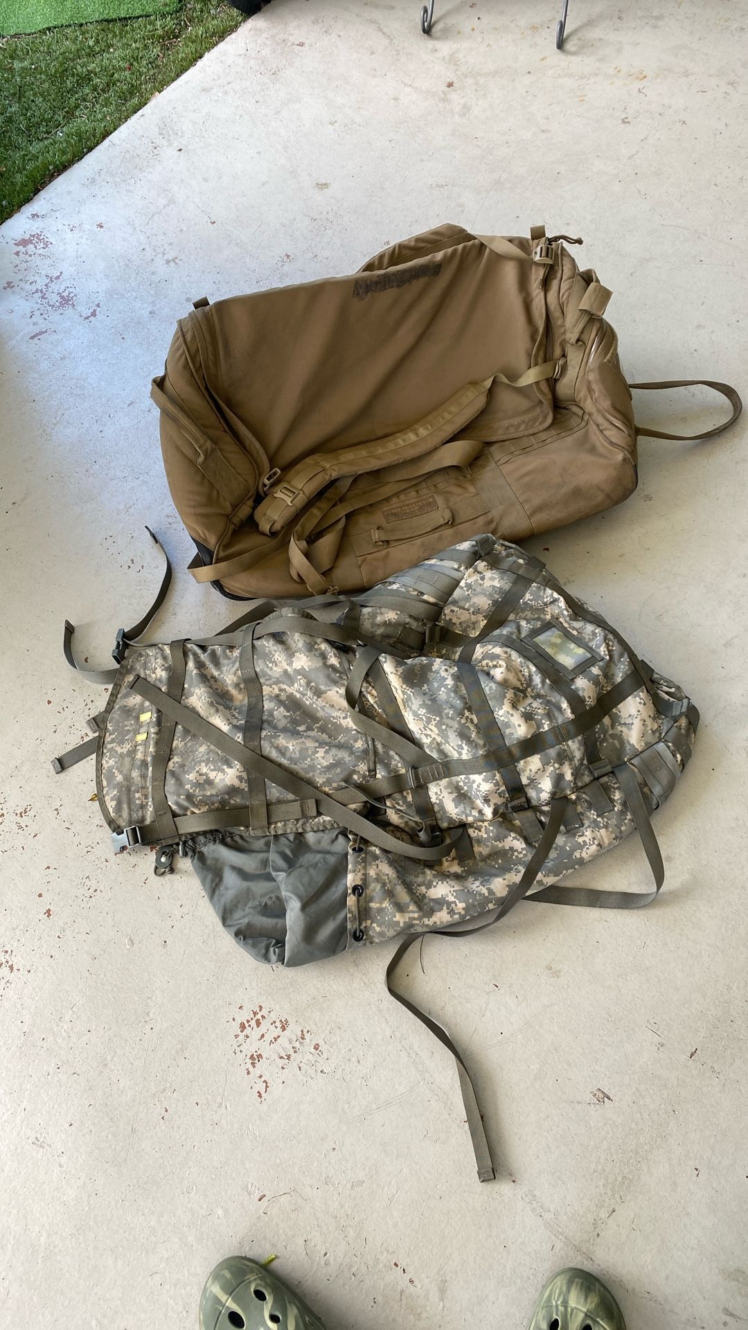 Army Bags Used Camo Rolling Sack Gym Backpack Pack
