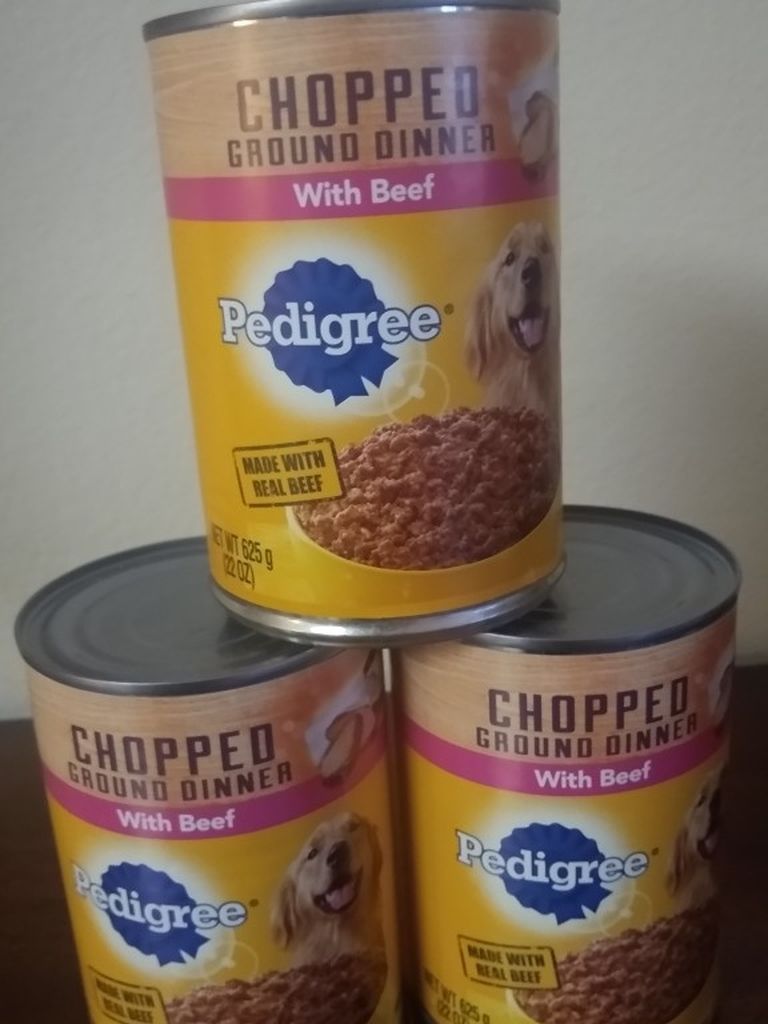 Pedigree Chopped Ground Dinner With Beef 3 Cans